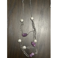 Silver and Purple Necklace