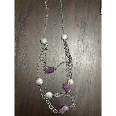 Silver and Purple Necklace