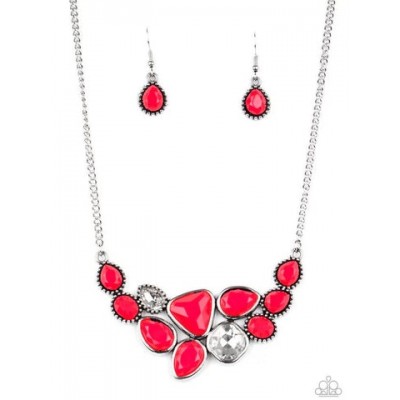 Breathtaking Brilliance Red Necklace