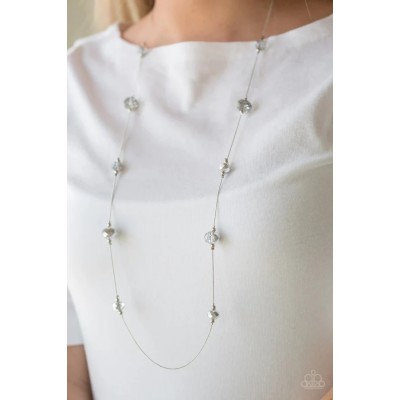 Champagne On The Rocks White Necklace