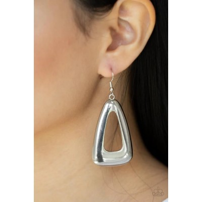 Irresistibly Industrial Silver Earring