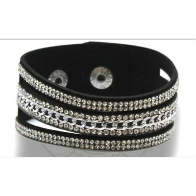 Rollin' In Rhinestones Black Urban Bracelet