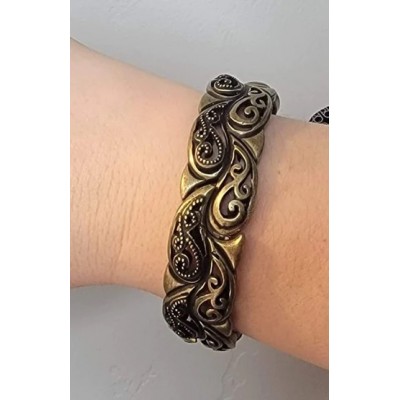 Paisley Portico Brass Bracelet