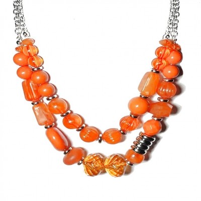 Pina Colada Paradise Orange Necklace