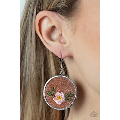 Prairie Patchwork Pink Earring