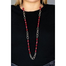 Tea Party Tango Red Necklace