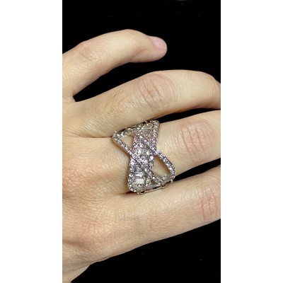 Triple Threat Twinkle White Ring