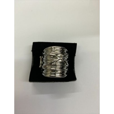 Urban Overlap Silver Ring